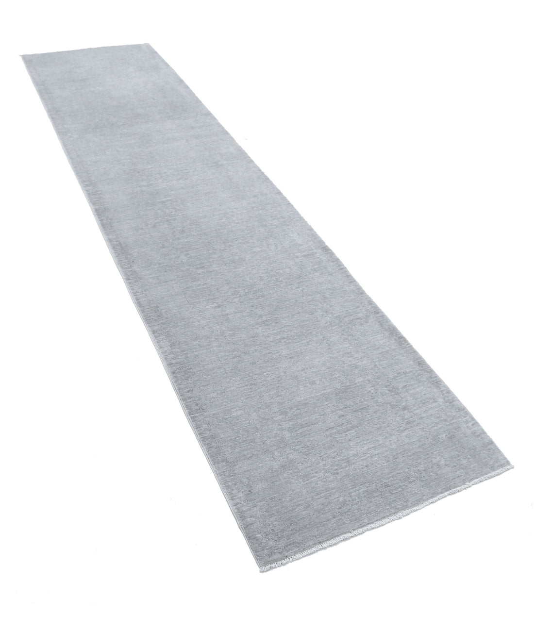 Overdye 2'5'' X 10'0'' Hand-Knotted Wool Rug 2'5'' x 10'0'' (73 X 300) / Grey / Grey