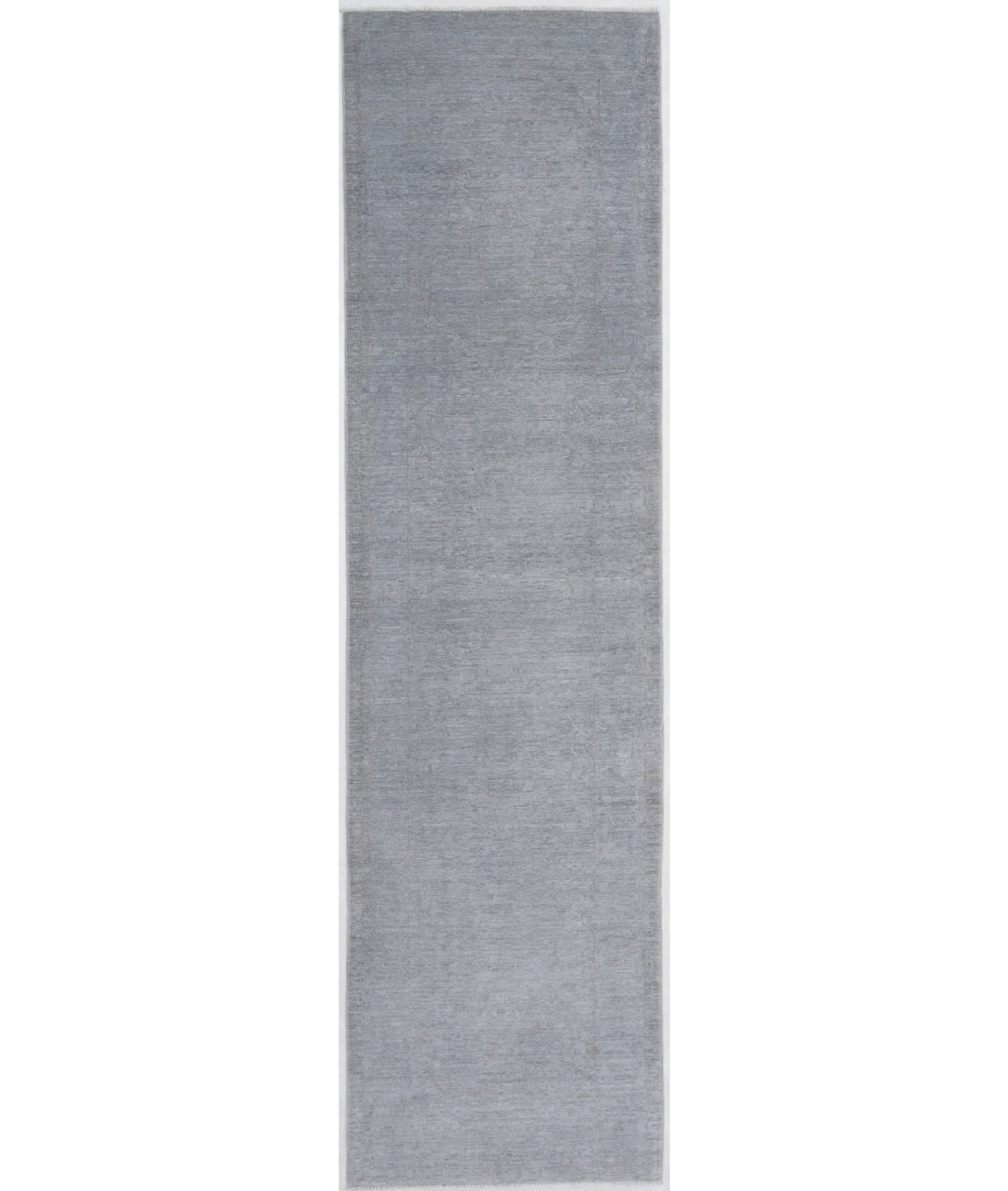 Overdye 2'5'' X 10'0'' Hand-Knotted Wool Rug 2'5'' x 10'0'' (73 X 300) / Grey / Grey