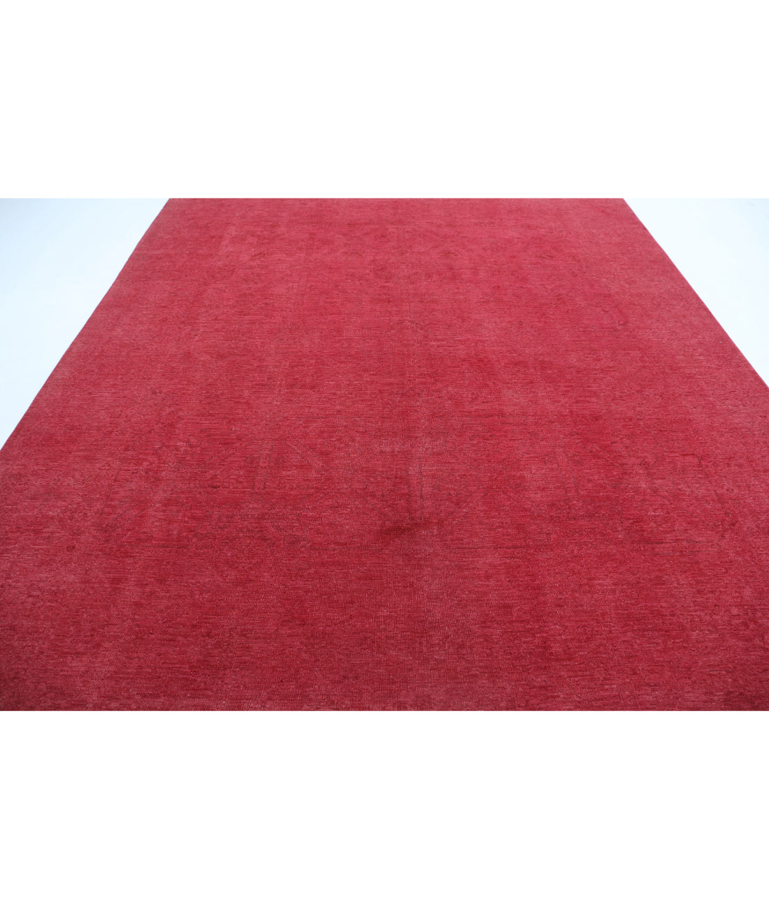 Overdye 9'8'' X 12'6'' Hand-Knotted Wool Rug 9'8'' x 12'6'' (290 X 375) / Red / N/A