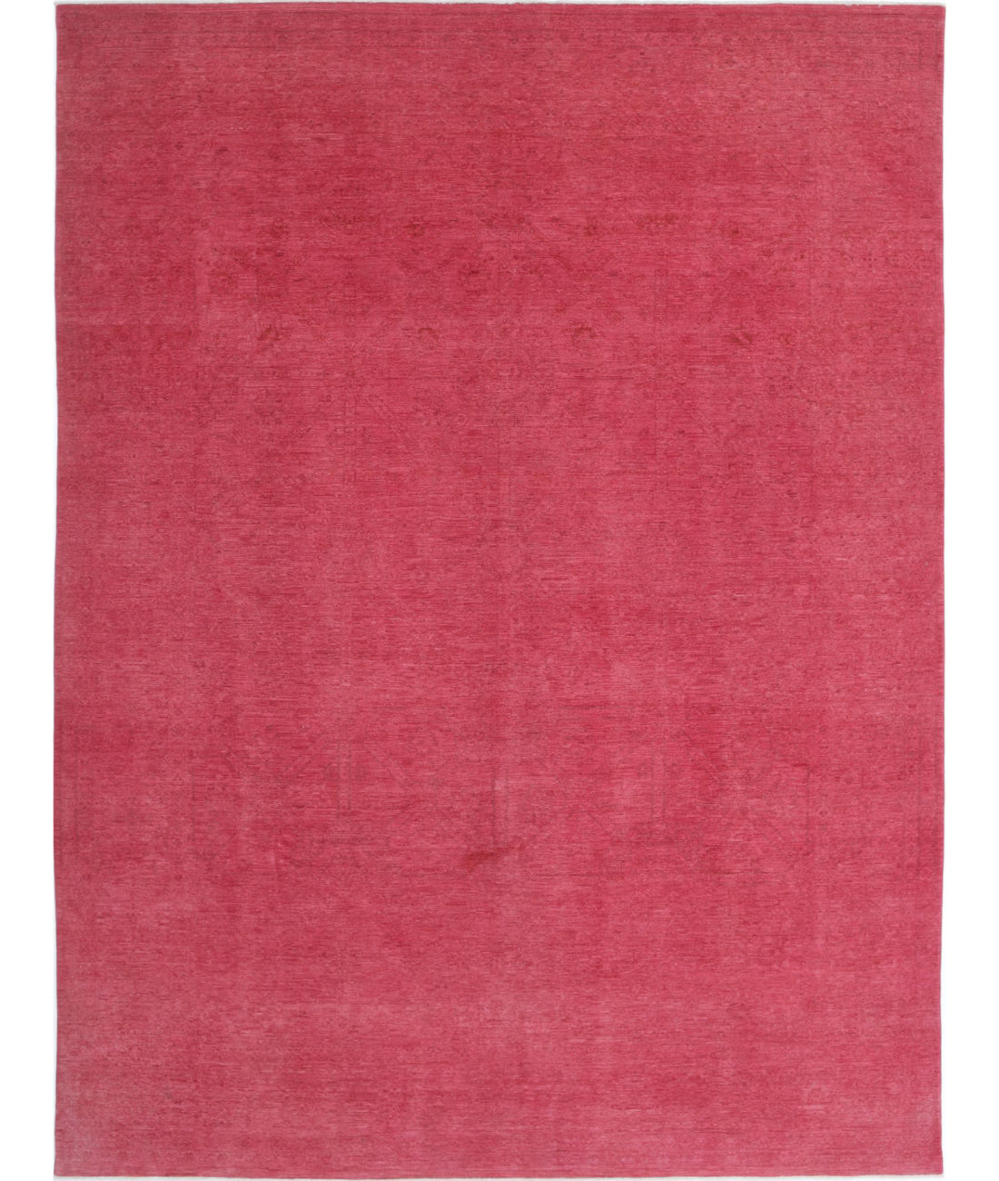 Overdye 9'8'' X 12'6'' Hand-Knotted Wool Rug 9'8'' x 12'6'' (290 X 375) / Red / N/A