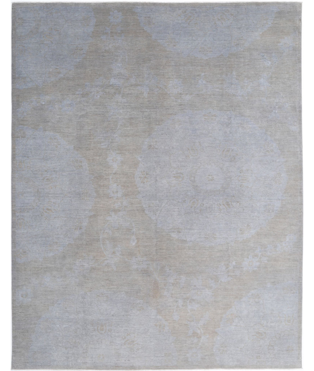 Overdye 8'10'' X 11'4'' Hand-Knotted Wool Rug 8'10'' x 11'4'' (265 X 340) / Grey / N/A