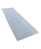 Overdye 3'2'' X 9'11'' Hand-Knotted Wool Rug 3'2'' x 9'11'' (95 X 298) / Grey / Grey