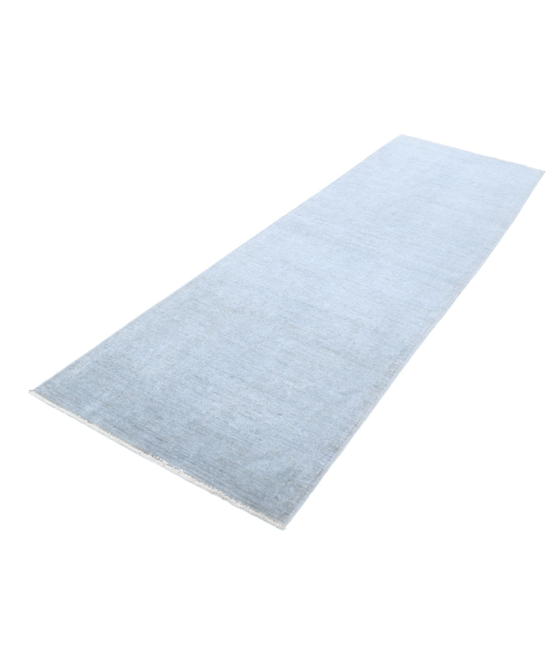 Overdye 3'2'' X 9'11'' Hand-Knotted Wool Rug 3'2'' x 9'11'' (95 X 298) / Grey / Grey