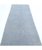 Overdye 3'2'' X 9'11'' Hand-Knotted Wool Rug 3'2'' x 9'11'' (95 X 298) / Grey / Grey