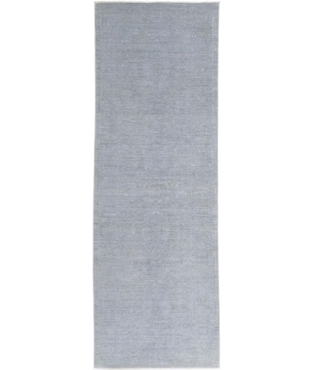 Overdye 3'2'' X 9'11'' Hand-Knotted Wool Rug 3'2'' x 9'11'' (95 X 298) / Grey / Grey