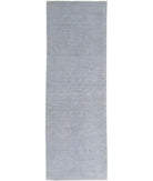 Overdye 3'2'' X 9'11'' Hand-Knotted Wool Rug 3'2'' x 9'11'' (95 X 298) / Grey / Grey