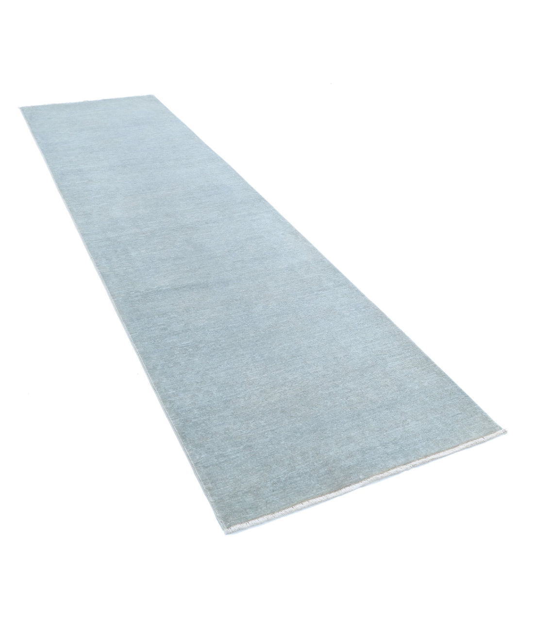 Overdye 3'1'' X 11'1'' Hand-Knotted Wool Rug 3'1'' x 11'1'' (93 X 333) / Grey / Grey