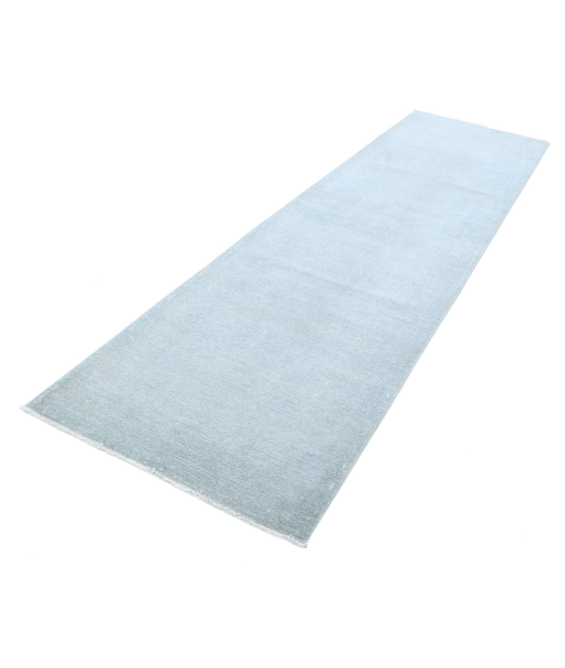 Overdye 3'1'' X 11'1'' Hand-Knotted Wool Rug 3'1'' x 11'1'' (93 X 333) / Grey / Grey