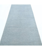 Overdye 3'1'' X 11'1'' Hand-Knotted Wool Rug 3'1'' x 11'1'' (93 X 333) / Grey / Grey