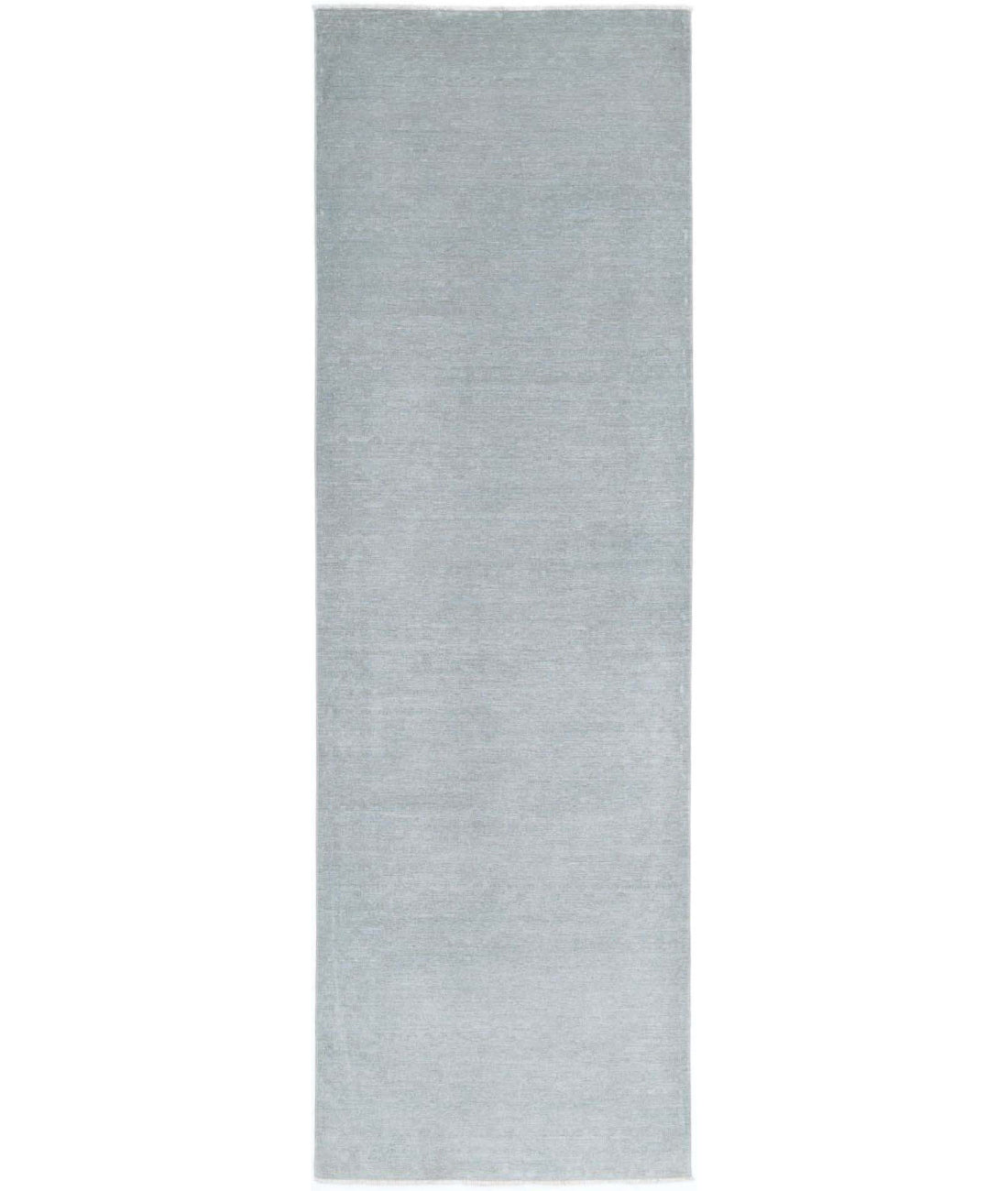 Overdye 3'1'' X 11'1'' Hand-Knotted Wool Rug 3'1'' x 11'1'' (93 X 333) / Grey / Grey