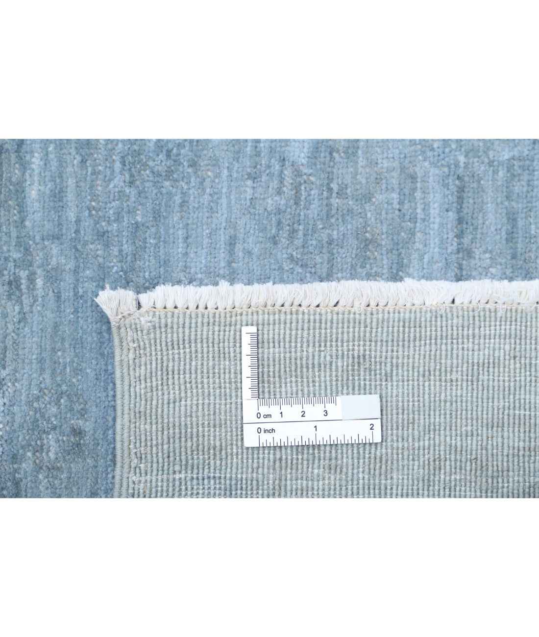 Overdye 7'9'' X 9'2'' Hand-Knotted Wool Rug 7'9'' x 9'2'' (233 X 275) / Teal / Teal