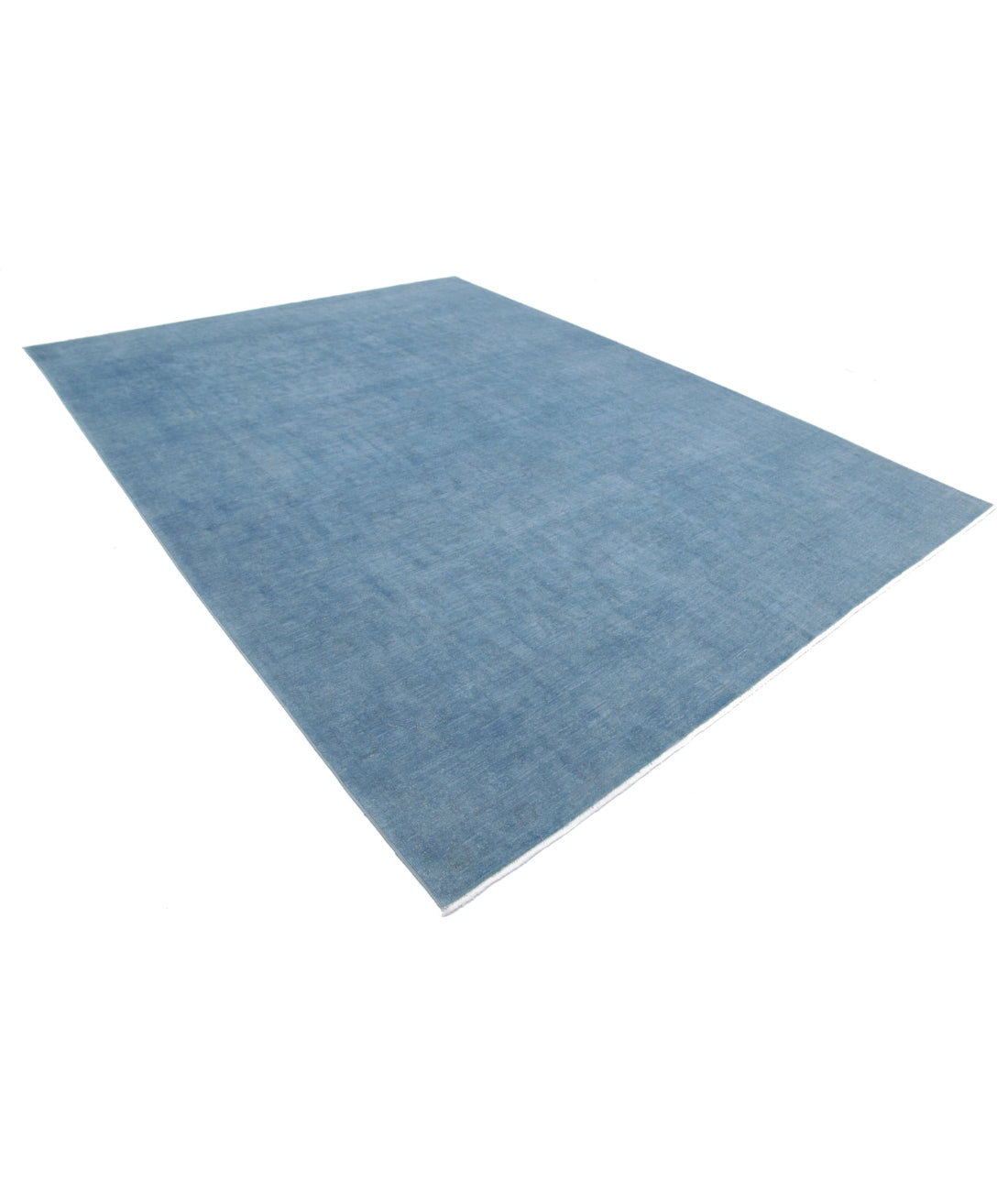 Overdye 8'10'' X 11'8'' Hand-Knotted Wool Rug 8'10'' x 11'8'' (265 X 350) / Blue / Blue