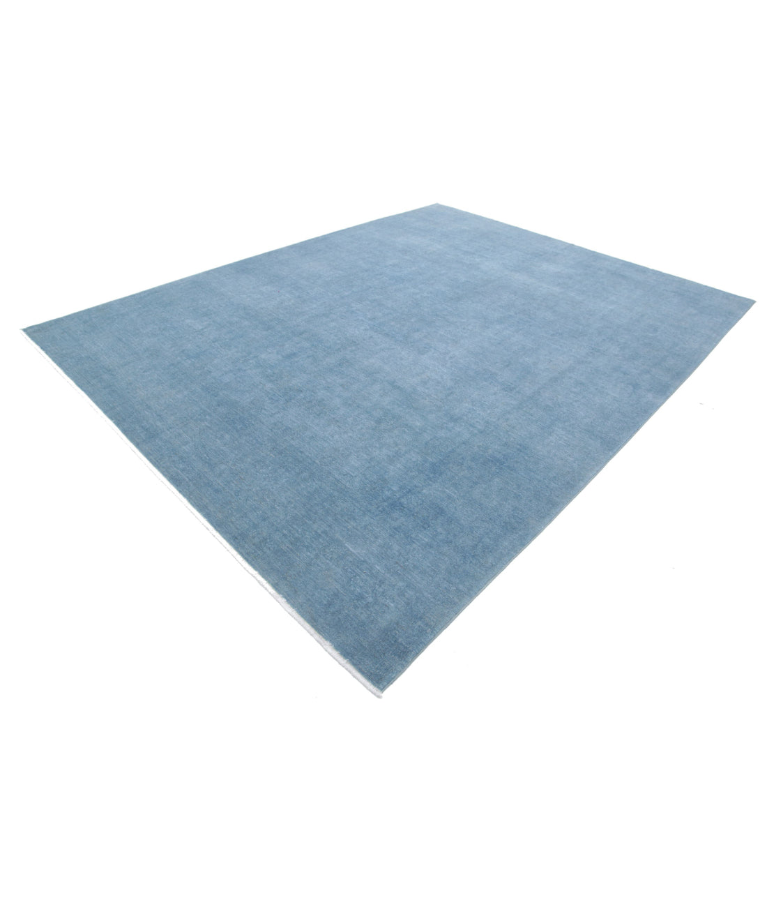 Overdye 8'10'' X 11'8'' Hand-Knotted Wool Rug 8'10'' x 11'8'' (265 X 350) / Blue / Blue