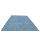 Overdye 8'10'' X 11'8'' Hand-Knotted Wool Rug 8'10'' x 11'8'' (265 X 350) / Blue / Blue