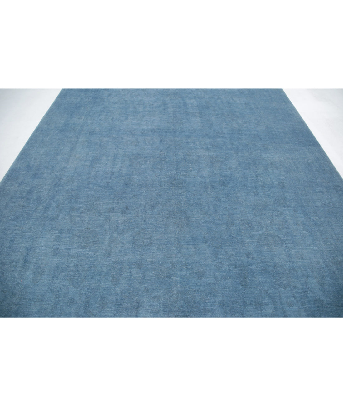 Overdye 8'10'' X 11'8'' Hand-Knotted Wool Rug 8'10'' x 11'8'' (265 X 350) / Blue / Blue