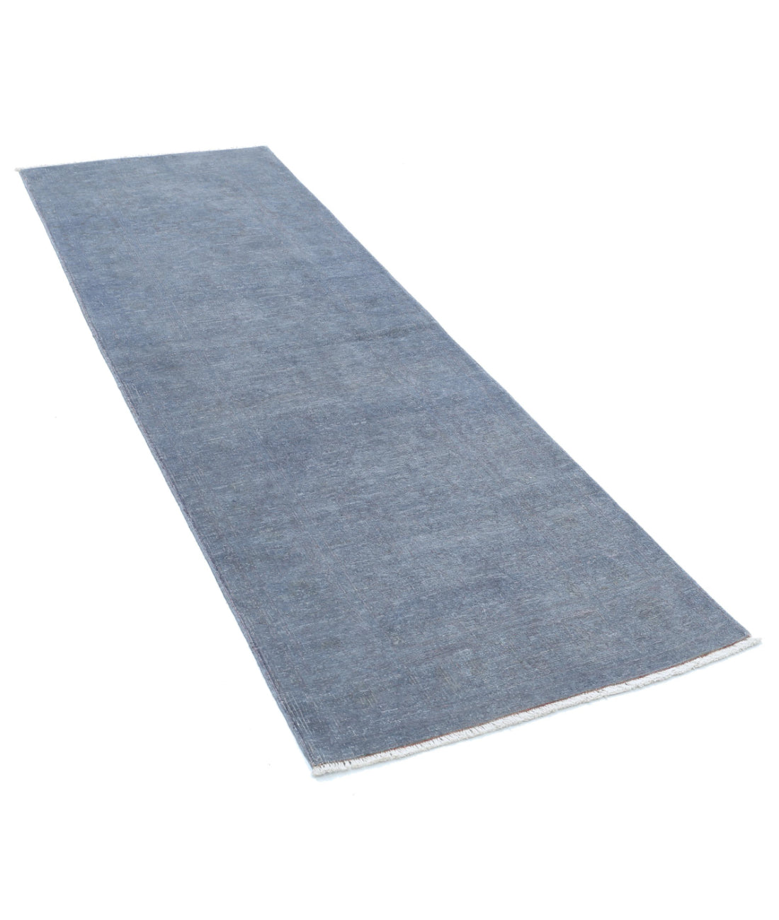 Overdye 2'8'' X 8'3'' Hand-Knotted Wool Rug 2'8'' x 8'3'' (80 X 248) / Grey / Grey