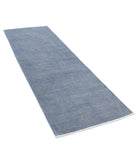 Overdye 2'8'' X 8'3'' Hand-Knotted Wool Rug 2'8'' x 8'3'' (80 X 248) / Grey / Grey