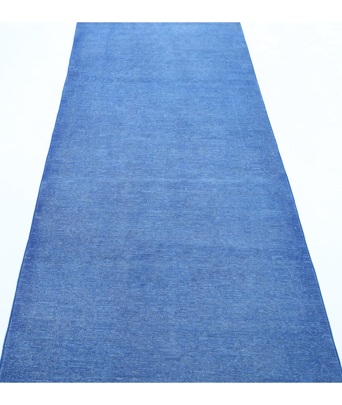 Overdye 2'11'' X 10'3'' Hand-Knotted Wool Rug 2'11'' x 10'3'' (88 X 308) / Blue / Blue