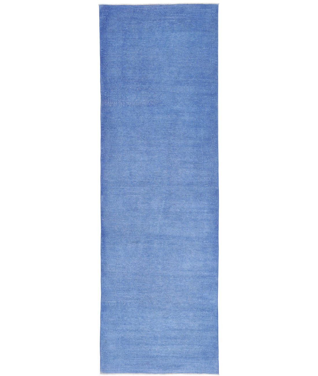 Overdye 2'11'' X 10'3'' Hand-Knotted Wool Rug 2'11'' x 10'3'' (88 X 308) / Blue / Blue