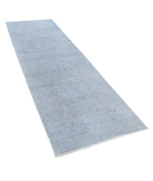 Overdye 3'0'' X 9'2'' Hand-Knotted Wool Rug 3'0'' x 9'2'' (90 X 275) / Grey / Grey