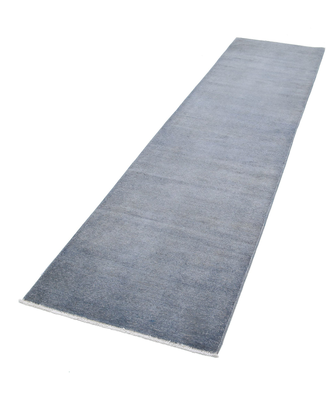 Overdye 2'4'' X 10'0'' Hand-Knotted Wool Rug 2'4'' x 10'0'' (70 X 300) / Grey / Grey