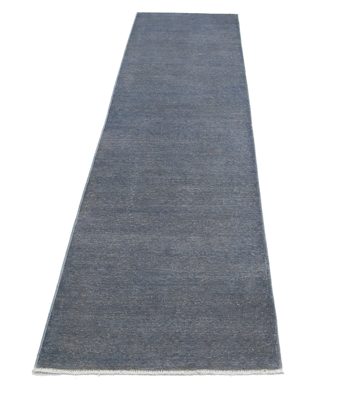 Overdye 2'4'' X 10'0'' Hand-Knotted Wool Rug 2'4'' x 10'0'' (70 X 300) / Grey / Grey