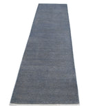 Overdye 2'4'' X 10'0'' Hand-Knotted Wool Rug 2'4'' x 10'0'' (70 X 300) / Grey / Grey