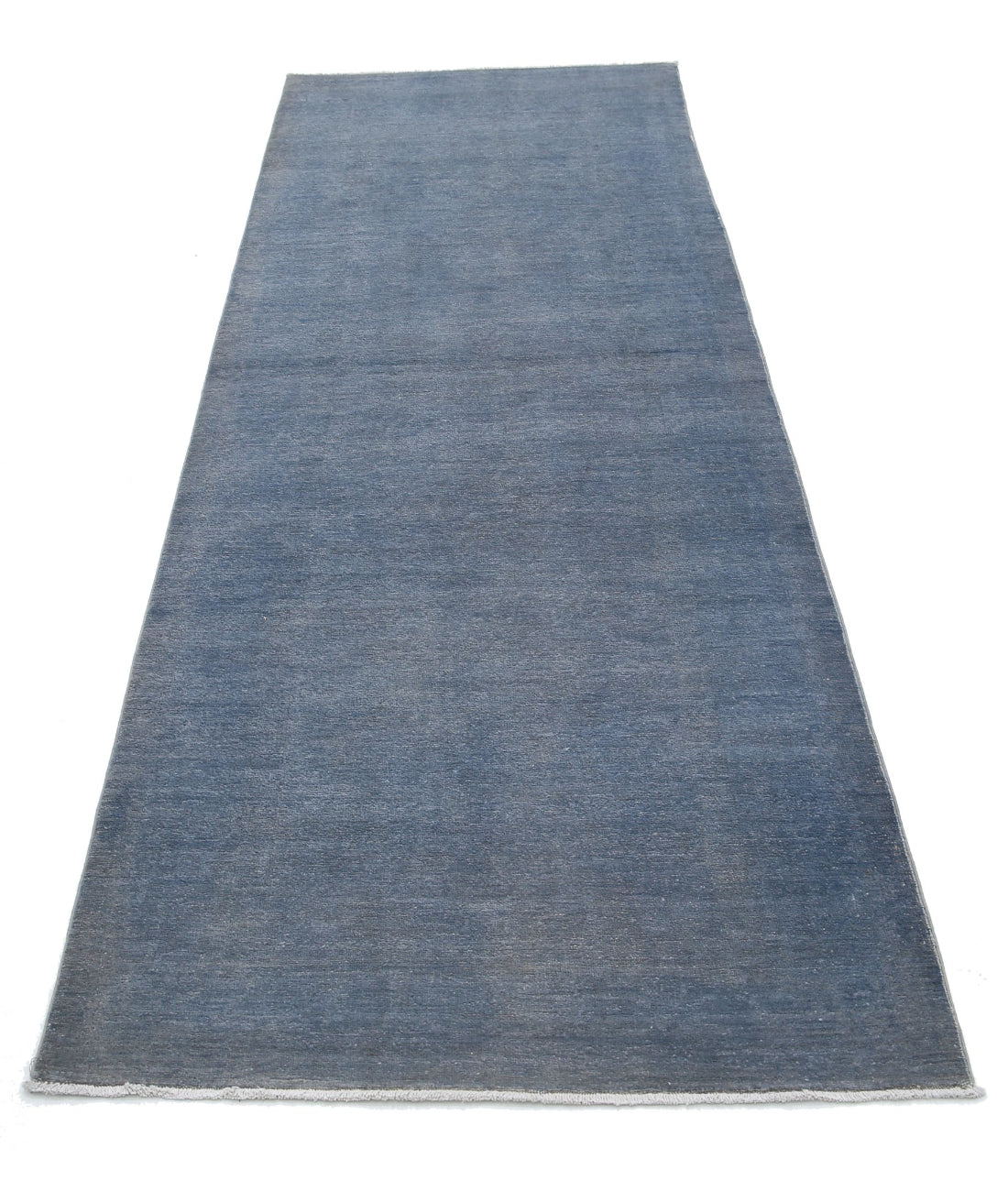 Overdye 3'1'' X 9'6'' Hand-Knotted Wool Rug 3'1'' x 9'6'' (93 X 285) / Grey / Grey