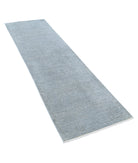 Overdye 2'3'' X 8'0'' Hand-Knotted Wool Rug 2'3'' x 8'0'' (68 X 240) / Grey / Grey