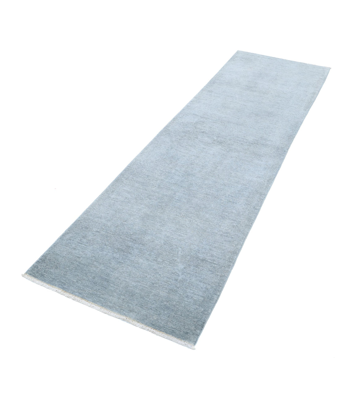 Overdye 2'3'' X 8'0'' Hand-Knotted Wool Rug 2'3'' x 8'0'' (68 X 240) / Grey / Grey