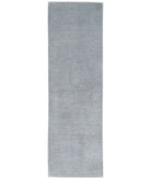 Overdye 2'3'' X 8'0'' Hand-Knotted Wool Rug 2'3'' x 8'0'' (68 X 240) / Grey / Grey