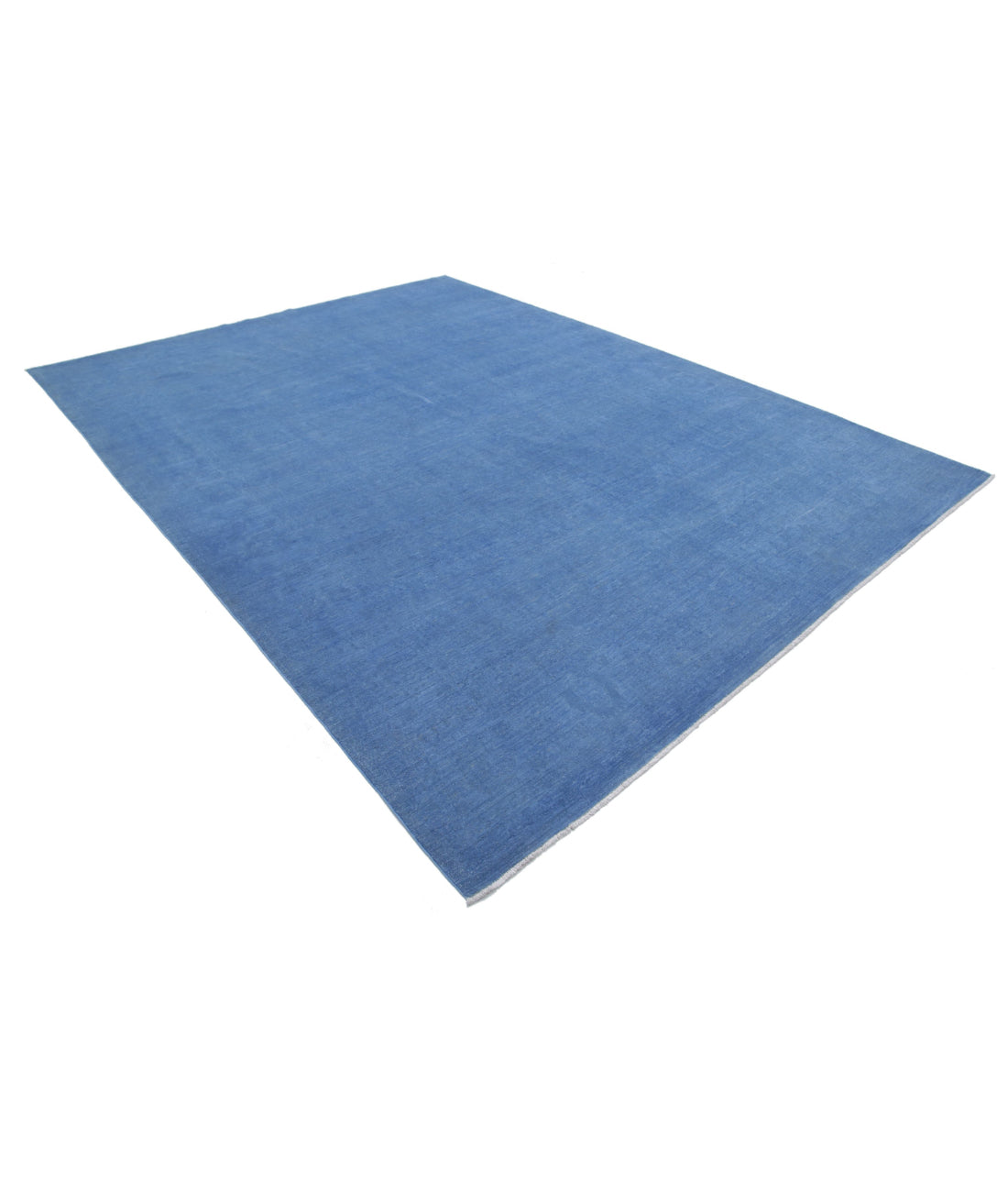 Overdye 8'10'' X 11'8'' Hand-Knotted Wool Rug 8'10'' x 11'8'' (265 X 350) / Blue / Blue