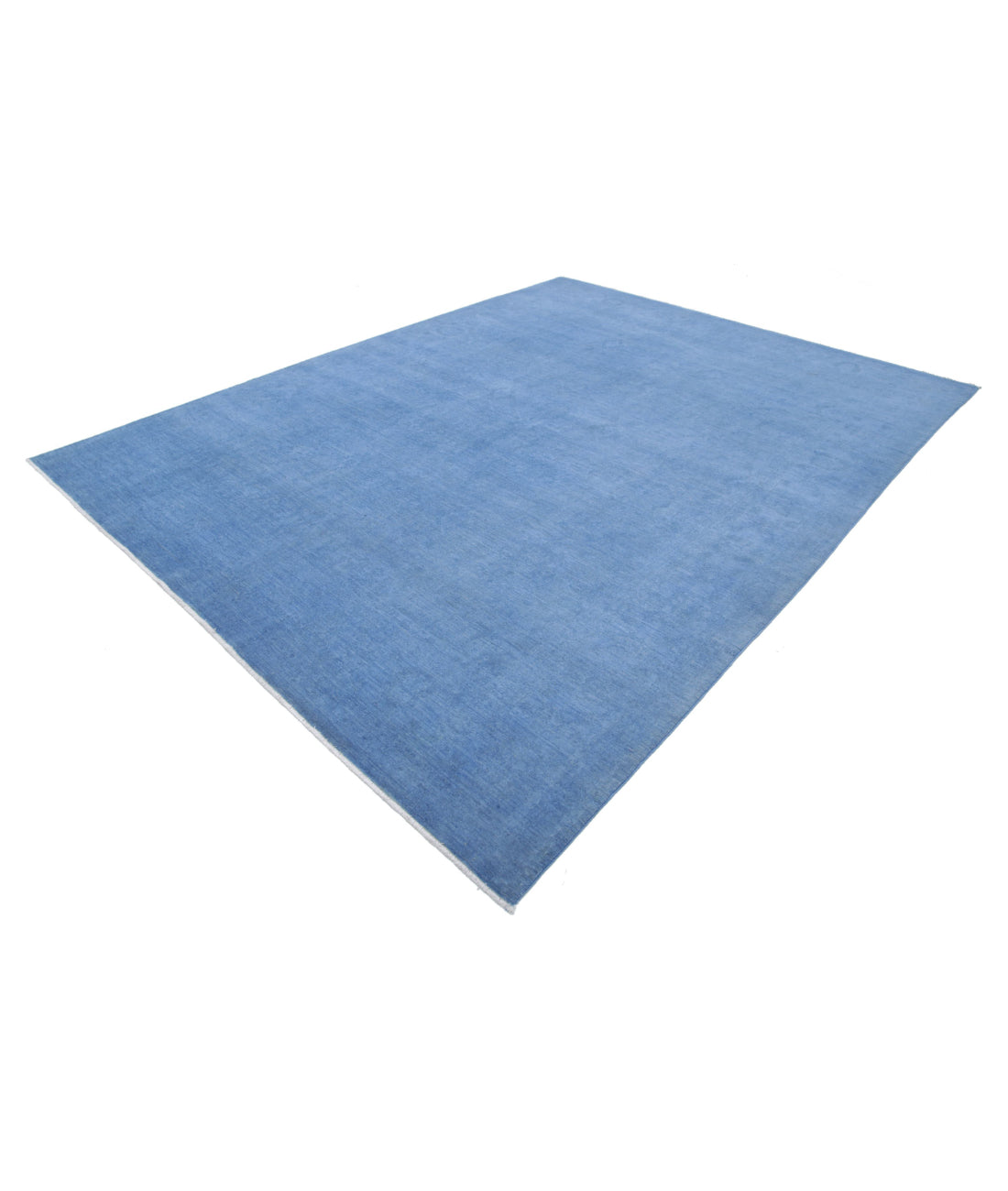 Overdye 8'10'' X 11'8'' Hand-Knotted Wool Rug 8'10'' x 11'8'' (265 X 350) / Blue / Blue