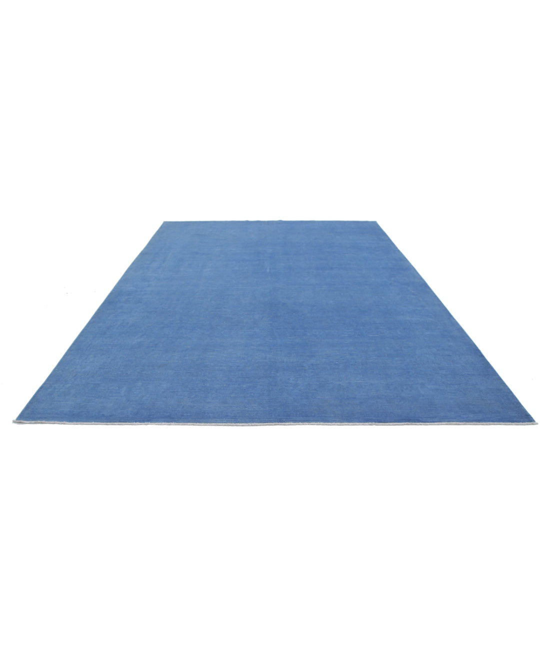 Overdye 8'10'' X 11'8'' Hand-Knotted Wool Rug 8'10'' x 11'8'' (265 X 350) / Blue / Blue