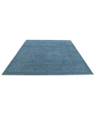 Overdye 7'9'' X 8'5'' Hand-Knotted Wool Rug 7'9'' x 8'5'' (233 X 253) / Blue / Blue