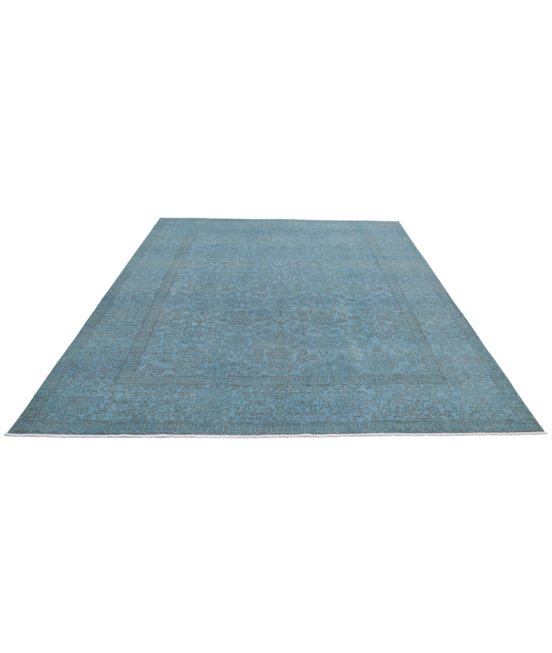 Overdye 8'0'' X 9'8'' Hand-Knotted Wool Rug 8'0'' x 9'8'' (240 X 290) / Blue / Blue