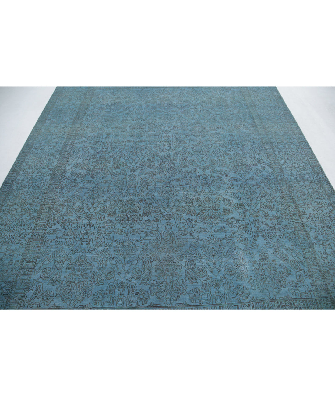 Overdye 8'0'' X 9'8'' Hand-Knotted Wool Rug 8'0'' x 9'8'' (240 X 290) / Blue / Blue