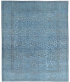 Overdye 8'0'' X 9'8'' Hand-Knotted Wool Rug 8'0'' x 9'8'' (240 X 290) / Blue / Blue