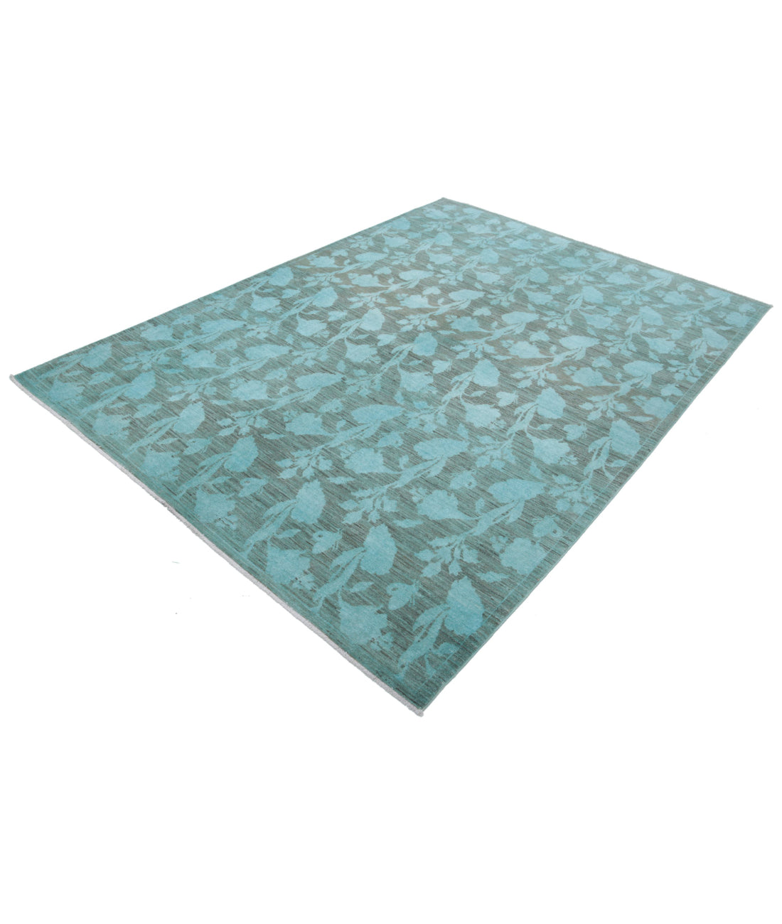 Overdye 6'1'' X 8'4'' Hand-Knotted Wool Rug 6'1'' x 8'4'' (183 X 250) / Green / N/A