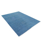 Overdye 6'2'' X 8'4'' Hand-Knotted Wool Rug 6'2'' x 8'4'' (185 X 250) / Blue / Blue