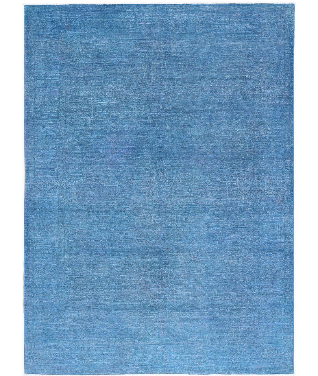 Overdye 6'2'' X 8'4'' Hand-Knotted Wool Rug 6'2'' x 8'4'' (185 X 250) / Blue / Blue