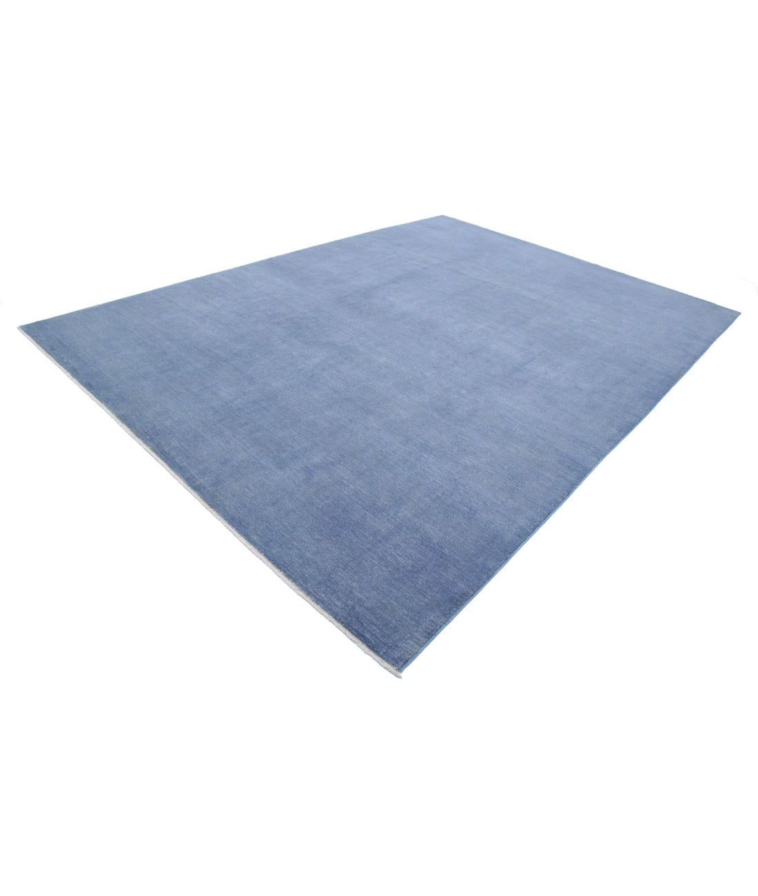 Overdye 8'11'' X 12'2'' Hand-Knotted Wool Rug 8'11'' x 12'2'' (268 X 365) / Blue / Blue