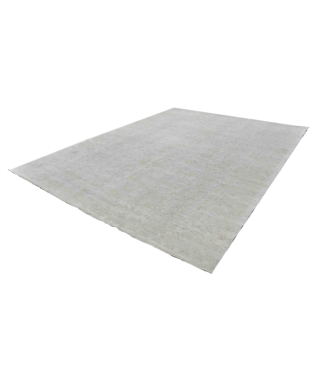 Overdye 8'8'' X 11'5'' Hand-Knotted Wool Rug 8'8'' x 11'5'' (260 X 343) / Grey / Grey