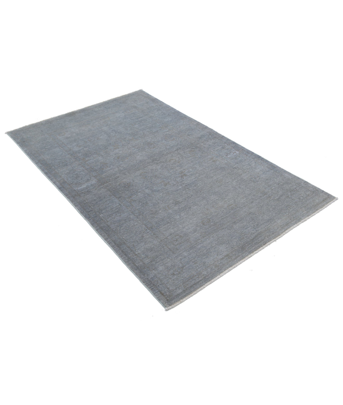 Overdye 3'10'' X 5'11'' Hand-Knotted Wool Rug 3'10'' x 5'11'' (115 X 178) / Grey / Grey