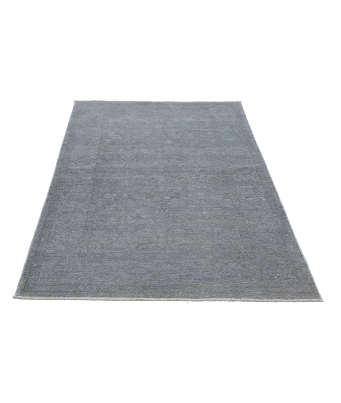 Overdye 3'10'' X 5'11'' Hand-Knotted Wool Rug 3'10'' x 5'11'' (115 X 178) / Grey / Grey