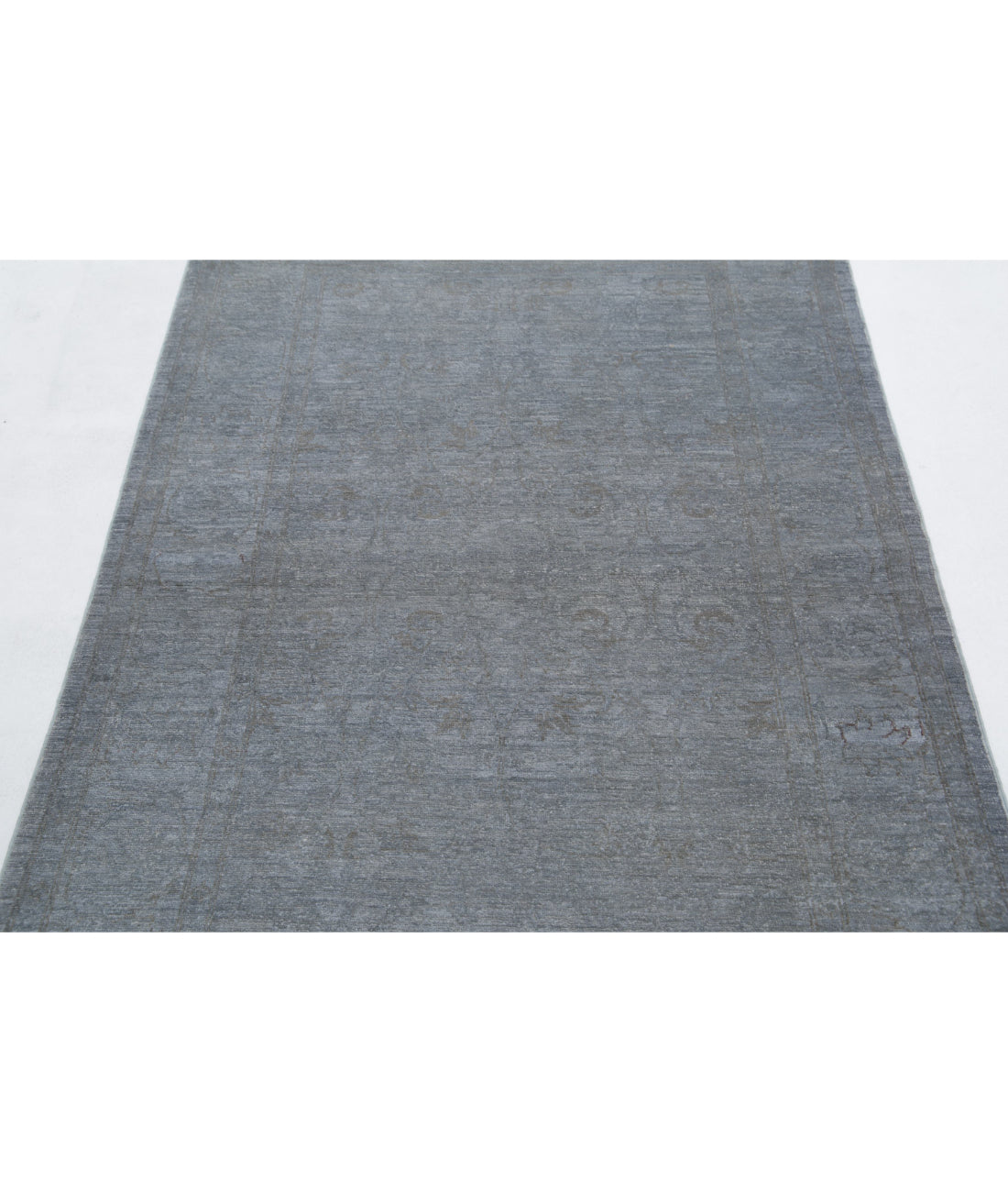 Overdye 3'10'' X 5'11'' Hand-Knotted Wool Rug 3'10'' x 5'11'' (115 X 178) / Grey / Grey