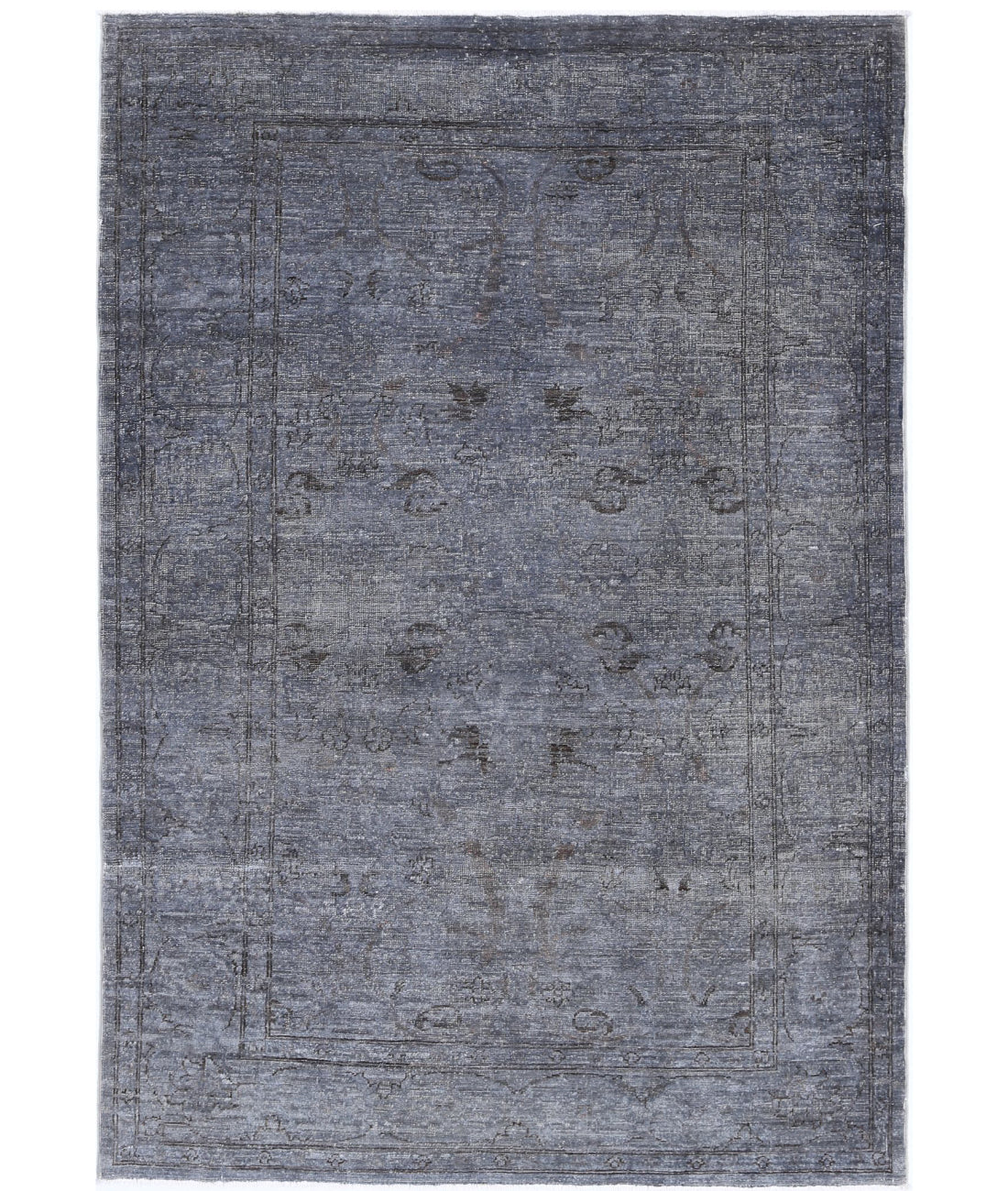 Overdye 3'11'' X 5'8'' Hand-Knotted Wool Rug 3'11'' x 5'8'' (118 X 170) / Grey / Grey