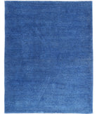 Overdye 3'11'' X 5'2'' Hand-Knotted Wool Rug 3'11'' x 5'2'' (118 X 155) / Blue / Blue