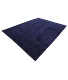 Overdye 8'7'' X 11'1'' Hand-Knotted Wool Rug 8'7'' x 11'1'' (258 X 333) / Purple / Purple