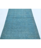 Overdye 3'0'' X 7'9'' Hand-Knotted Wool Rug 3'0'' x 7'9'' (90 X 233) / Teal / N/A